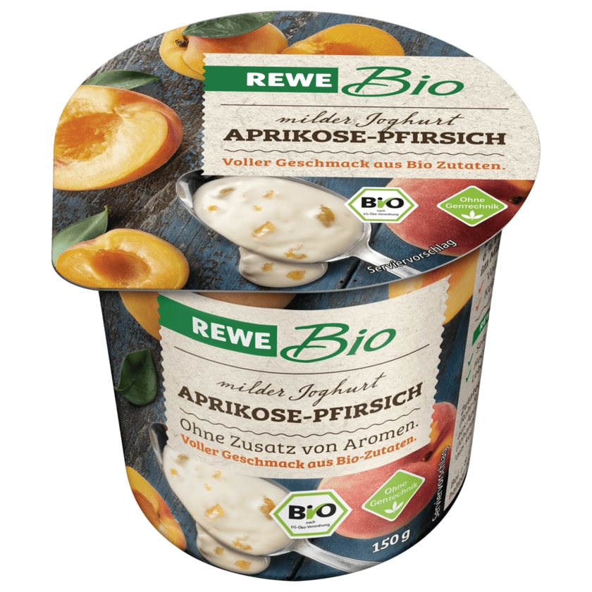 REWE Bio Joghurt mild Aprikose-Pfirsich 150g